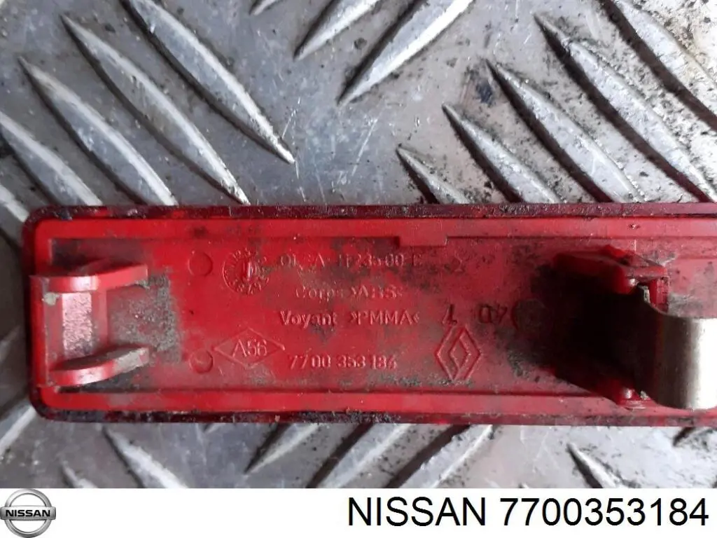 7700353184 Nissan/Infiniti Retrorrefletor (refletor) do pára-choque traseiro