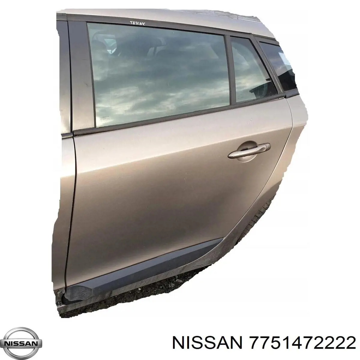 7751472222 Nissan/Infiniti Porta batente traseira esquerda de furgão