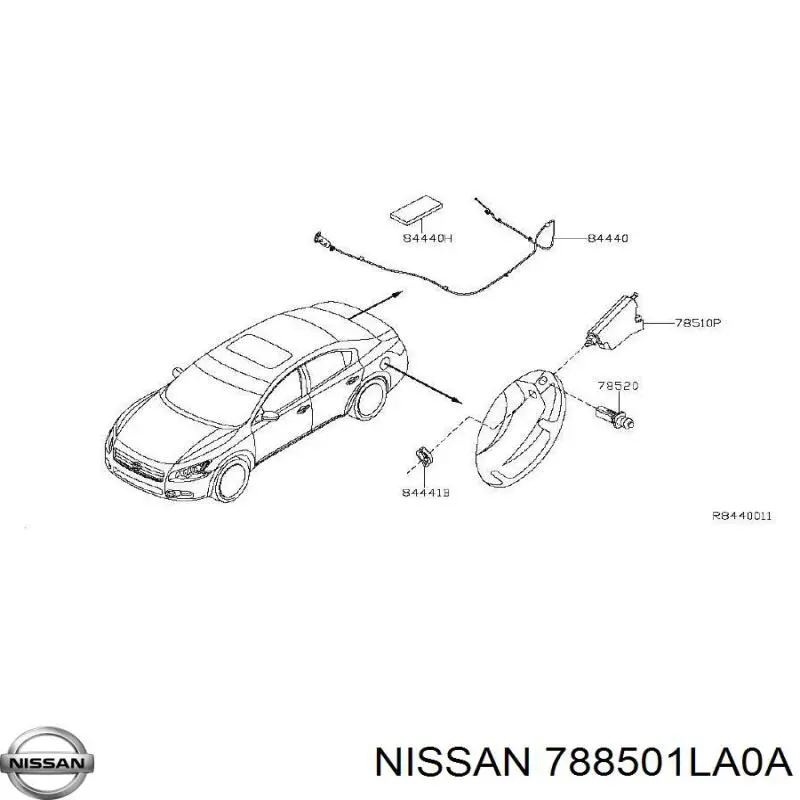 788501LA0A Nissan/Infiniti Motor acionador de abertura do alcapão de tanque