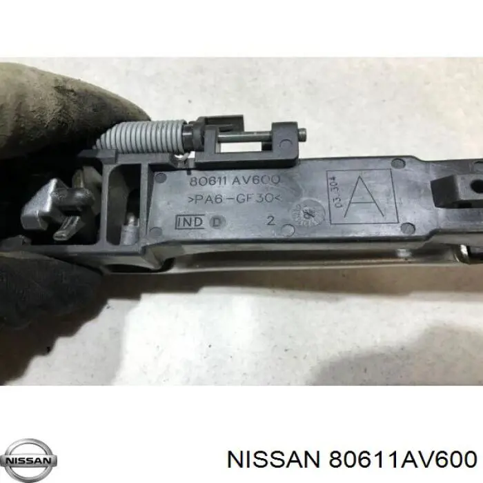 Compre 80611AV600 Nissan/Infiniti Suporte de maçaneta externa da porta dianteira esquerda