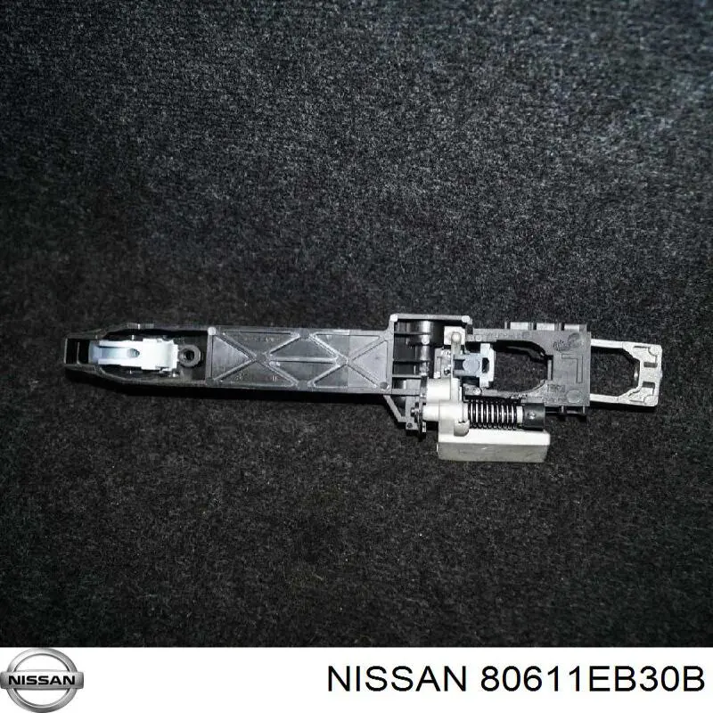 80611EB30B Nissan/Infiniti Suporte de maçaneta externa da porta dianteira esquerda