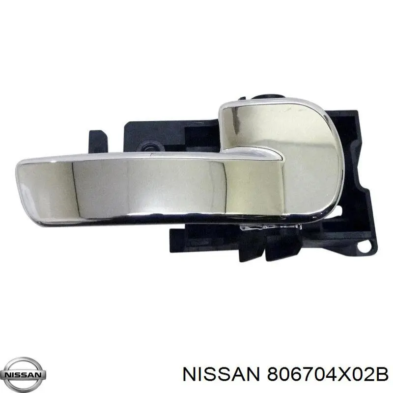 806704X02B Nissan/Infiniti Maçaneta interna dianteira/traseira da porta direita
