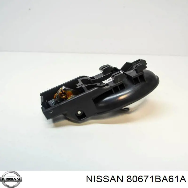 80671BA61A Nissan/Infiniti Maçaneta interna dianteira/traseira da porta esquerda