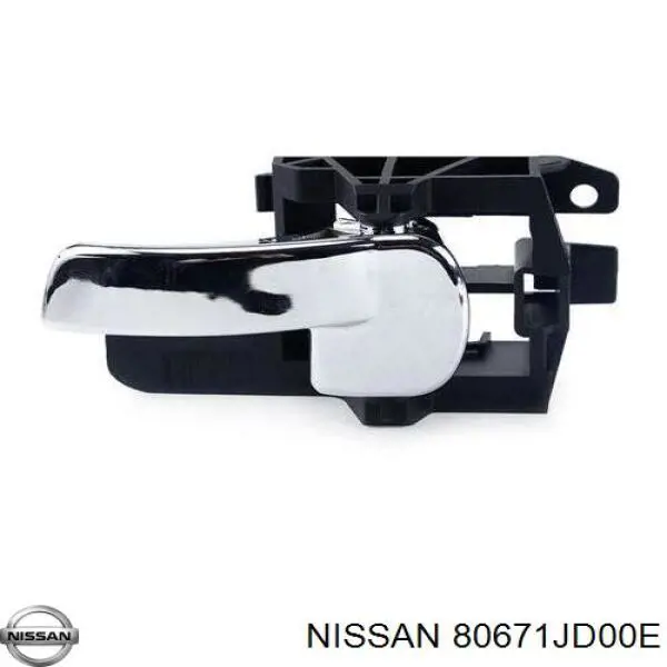 Compre 80671JD00E Nissan/Infiniti Maçaneta interna esquerda da porta dianteira