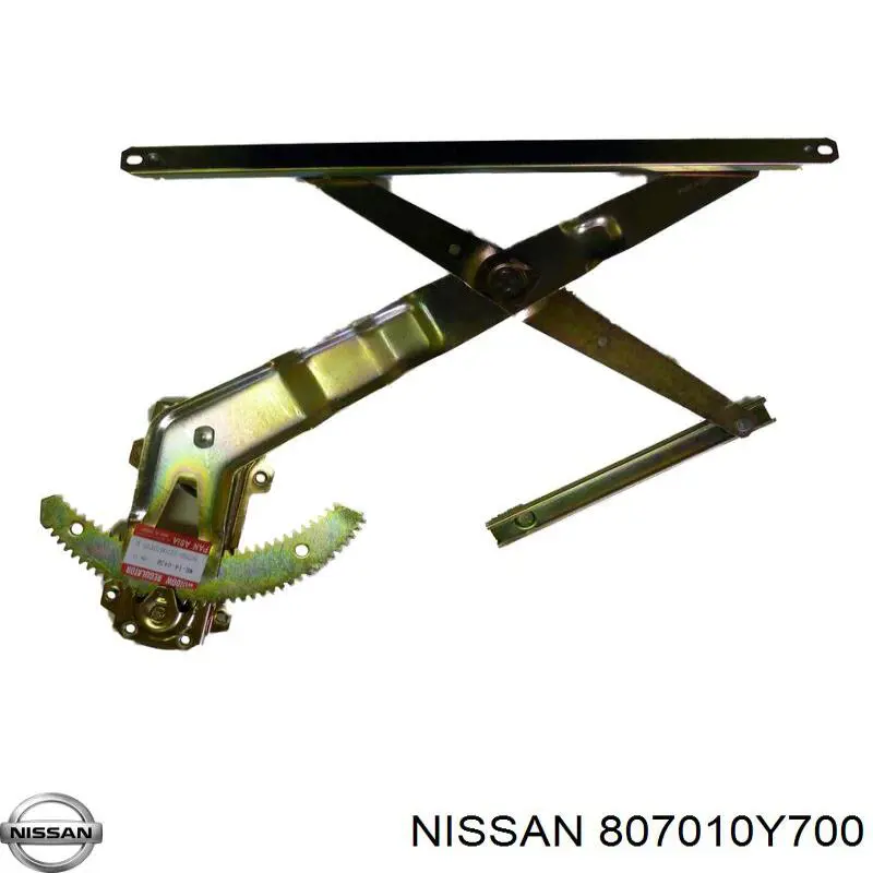 Mecanismo de acionamento de vidro da porta dianteira esquerda 807010Y700 Nissan/Infiniti