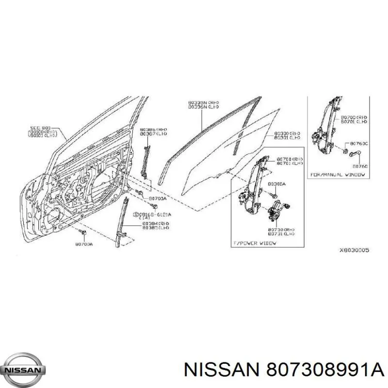 Motor de acionamento de vidro da porta traseira direita Nissan/Infiniti 807308991A preço, a partir de 68,10 USD