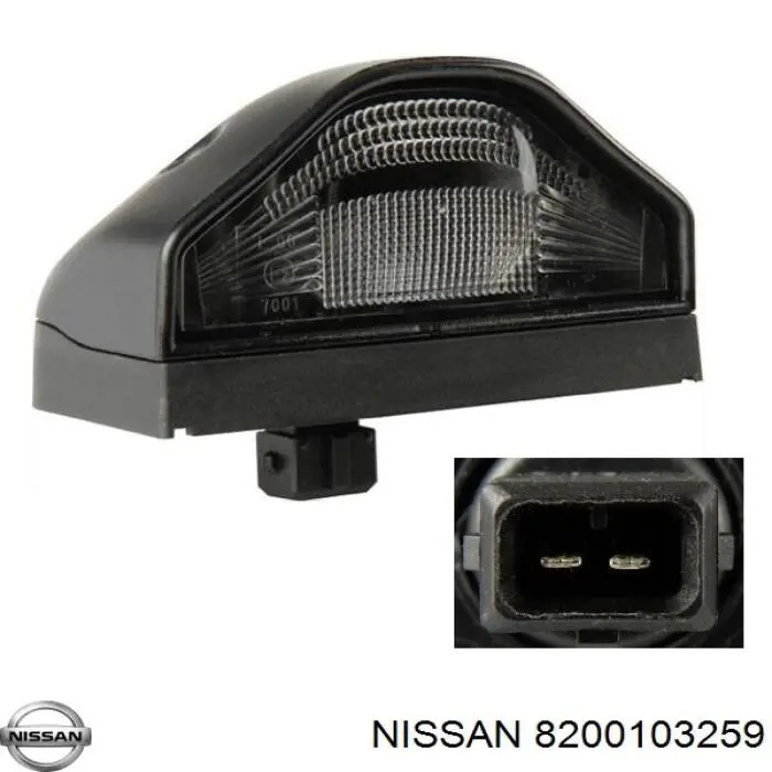 Compre 8200103259 Nissan/Infiniti Lanterna da luz de fundo de matrícula traseira