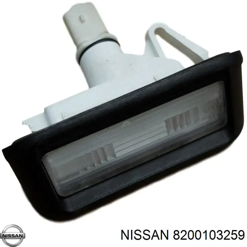 Lanterna da luz de fundo de matrícula traseira 8200103259 Nissan/Infiniti