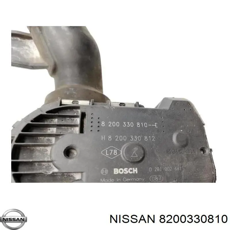 8200330810 Nissan/Infiniti Válvula de borboleta montada
