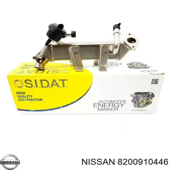 Radiador do sistema EGR de recirculação dos gases de escape Nissan/Infiniti 8200910446