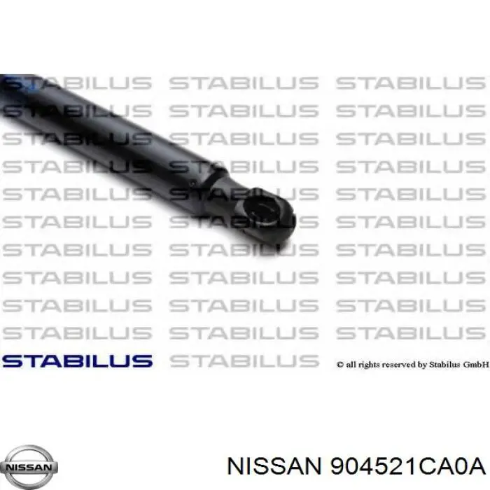 904521CA0A Nissan/Infiniti Amortecedor de tampa de porta-malas (de 3ª/5ª porta traseira)