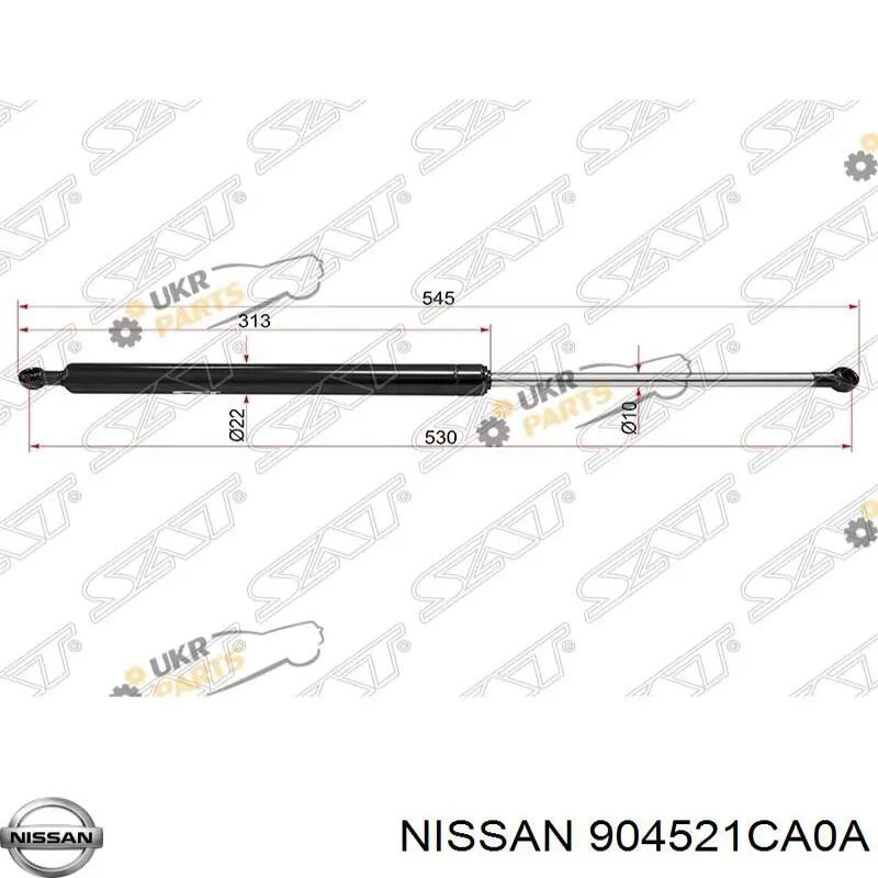 Amortecedor de tampa de porta-malas (de 3ª/5ª porta traseira) Nissan/Infiniti 904521CA0A preço, a partir de 62,99 USD