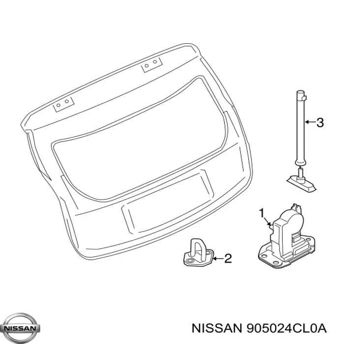 905024CL0A Nissan/Infiniti Fecho de tampa de porta-malas (de 3ª/5ª porta traseira)