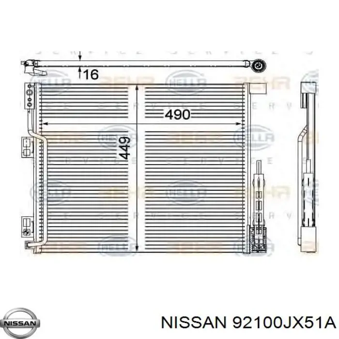 Radiador de aparelho de ar condicionado Nissan/Infiniti 92100JX51A preço, a partir de 110,42 USD