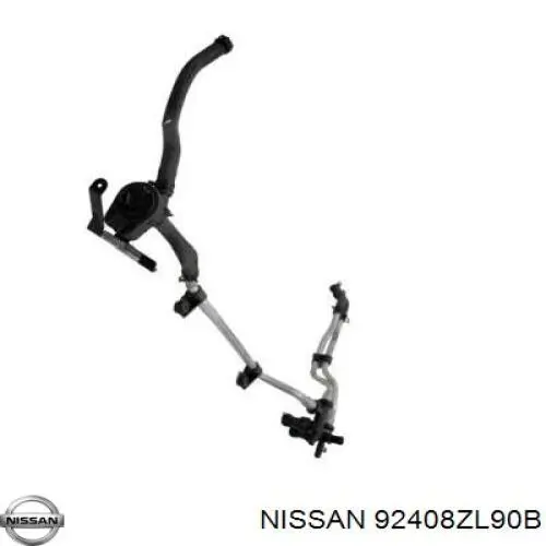 92408ZL90B Nissan/Infiniti Mangueira do radiador de aquecedor (de forno), dupla