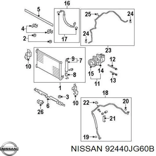  Nissan/Infiniti 92440JG60B preço, a partir de 222,40 USD