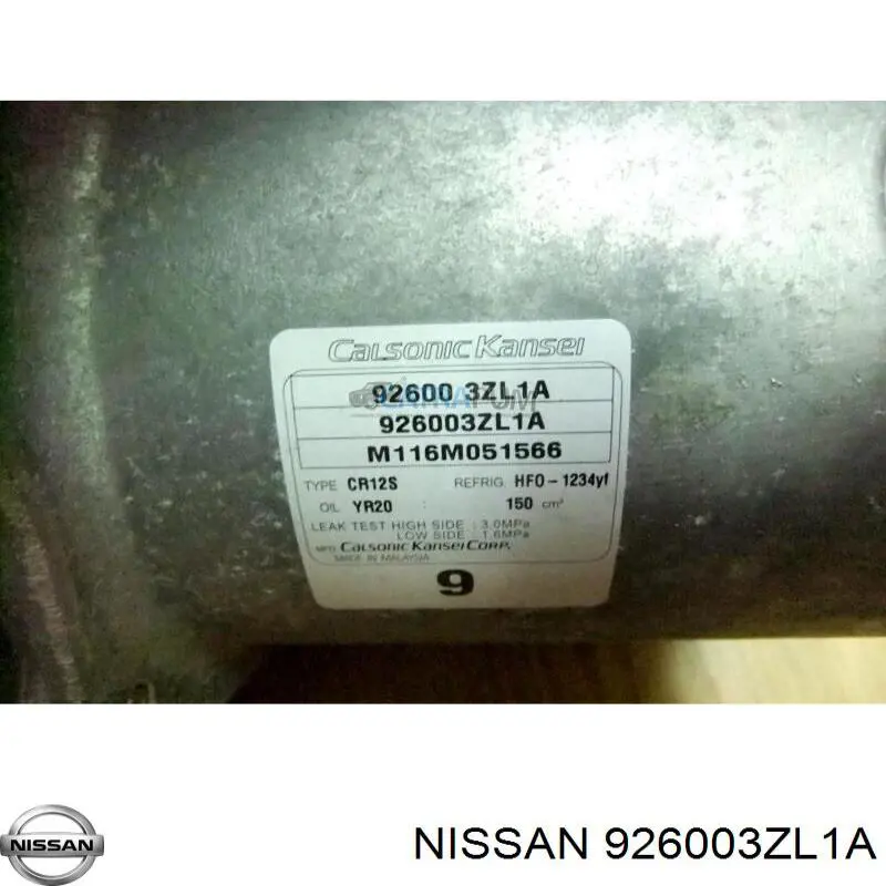 926003ZL1A Nissan/Infiniti Compressor de aparelho de ar condicionado