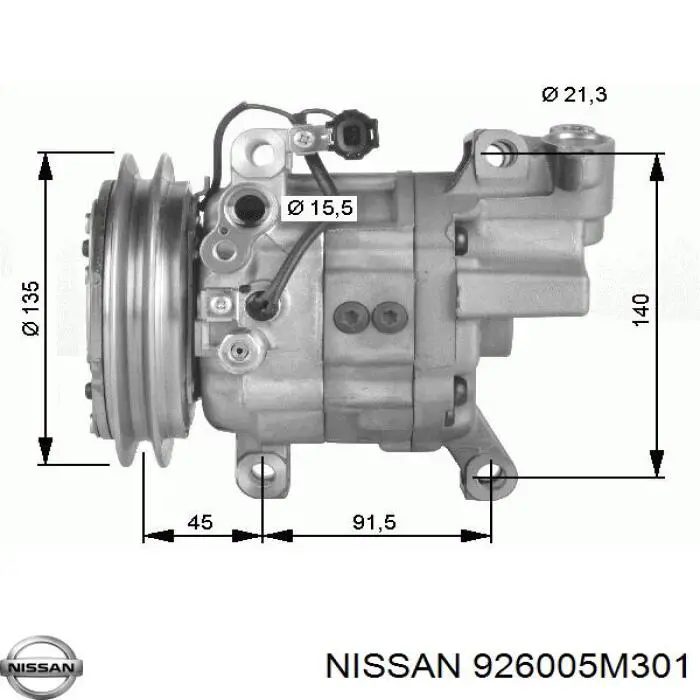 Compressor de aparelho de ar condicionado Nissan/Infiniti 926005M301 preço, a partir de 125,99 USD