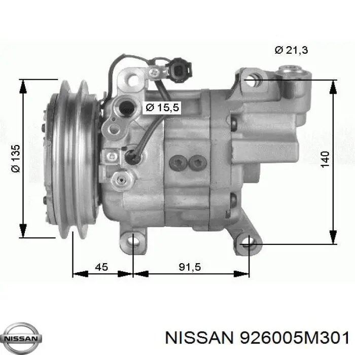 926005M301 Nissan/Infiniti Compressor de aparelho de ar condicionado