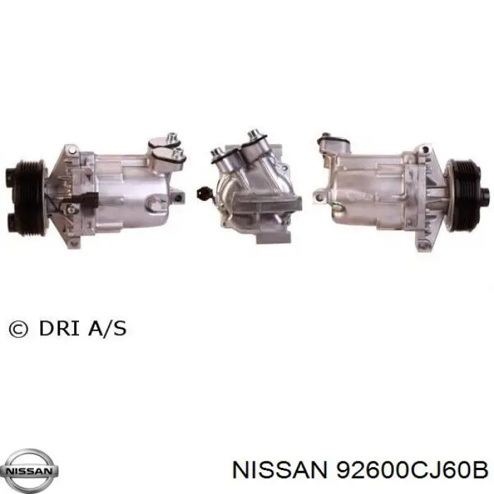 92600CJ60B Nissan/Infiniti Compressor de aparelho de ar condicionado