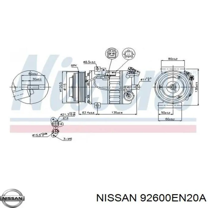 Compressor de aparelho de ar condicionado Nissan/Infiniti 92600EN20A preço, a partir de 295,97 USD