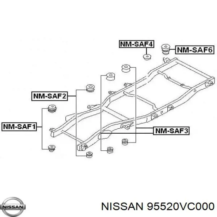 Coxim de chassi (de fixação de carroçaria) Nissan/Infiniti 95520VC000 preço, a partir de 29,12 USD