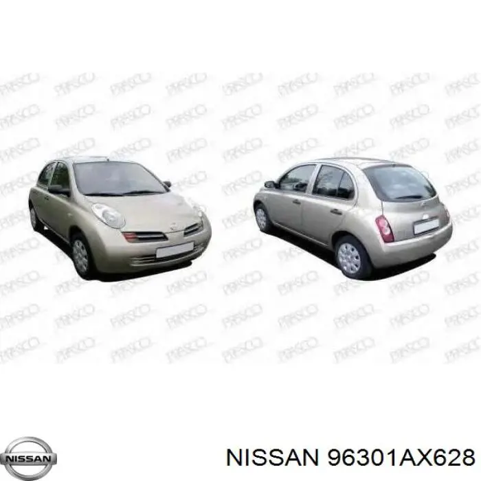 Espelho de retrovisão direito Nissan/Infiniti 96301AX628 preço, a partir de 33,92 USD