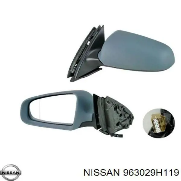 Espelho de retrovisão esquerdo Nissan/Infiniti 963029H119