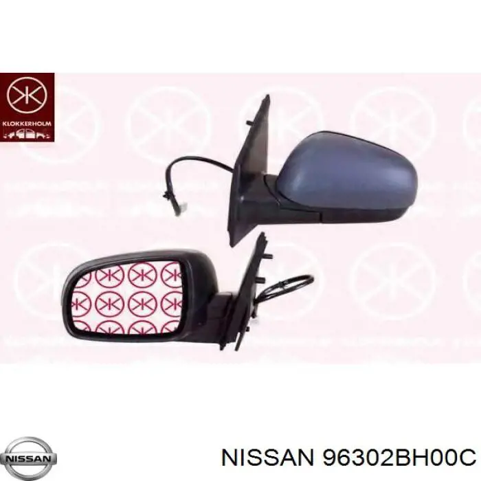 96302BH00C Nissan/Infiniti Espelho de retrovisão esquerdo