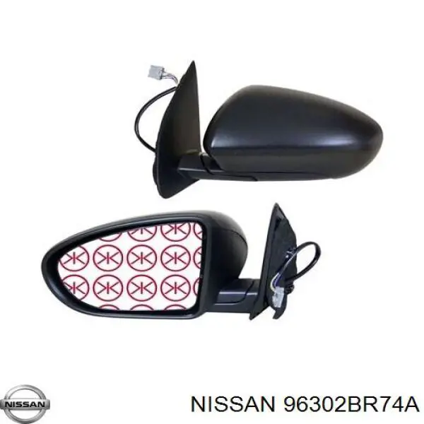 Espelho de retrovisão esquerdo Nissan/Infiniti 96302BR74A preço, a partir de 126,63 USD