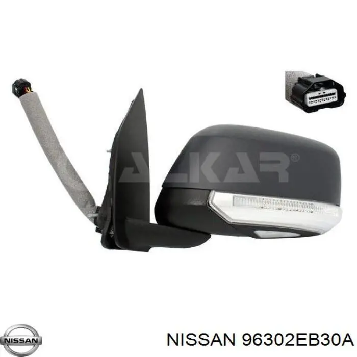 96302EB30A Nissan/Infiniti Espelho de retrovisão esquerdo