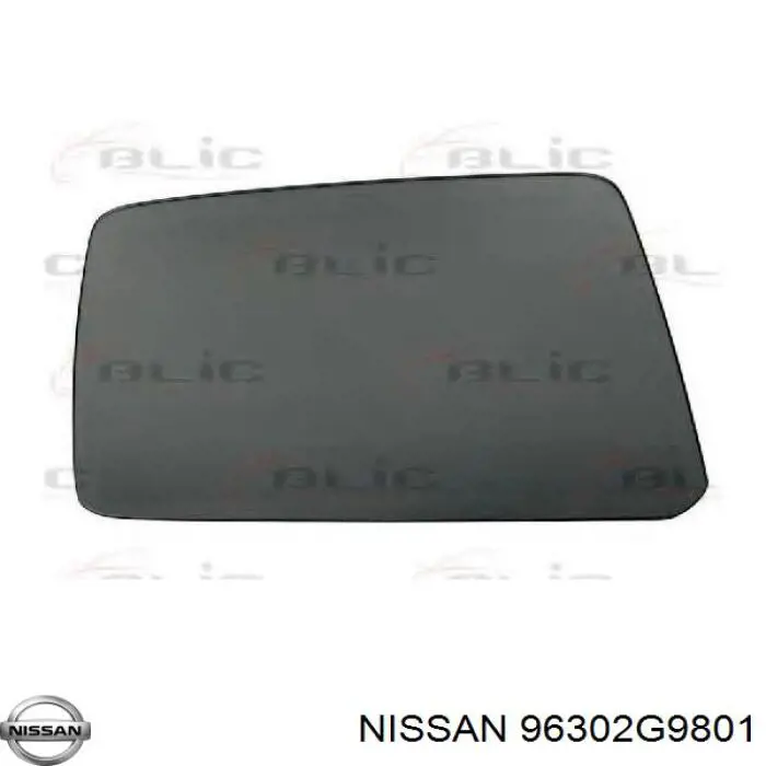Espelho de retrovisão esquerdo 96302G9801 Nissan/Infiniti