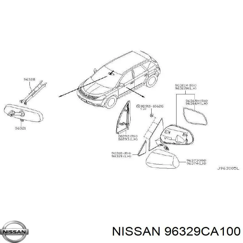  Nissan/Infiniti 96329CA100 preço, a partir de 34,23 USD