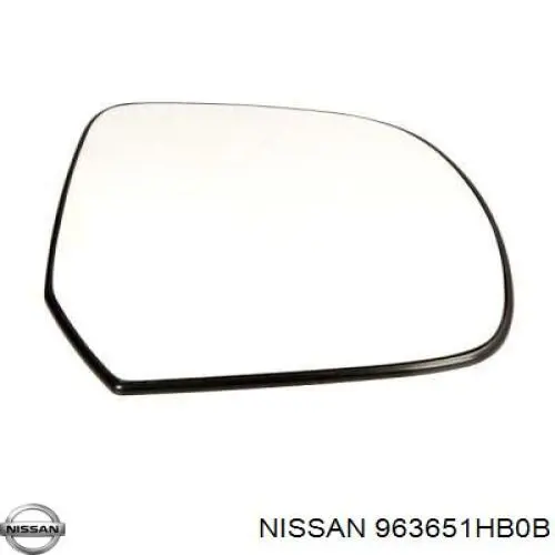 Compre 963651HB0B Nissan/Infiniti Elemento espelhado do espelho de retrovisão direito