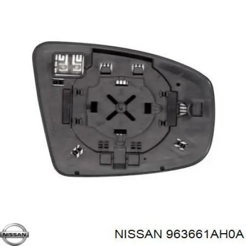963661AH0A Nissan/Infiniti Elemento espelhado do espelho de retrovisão esquerdo