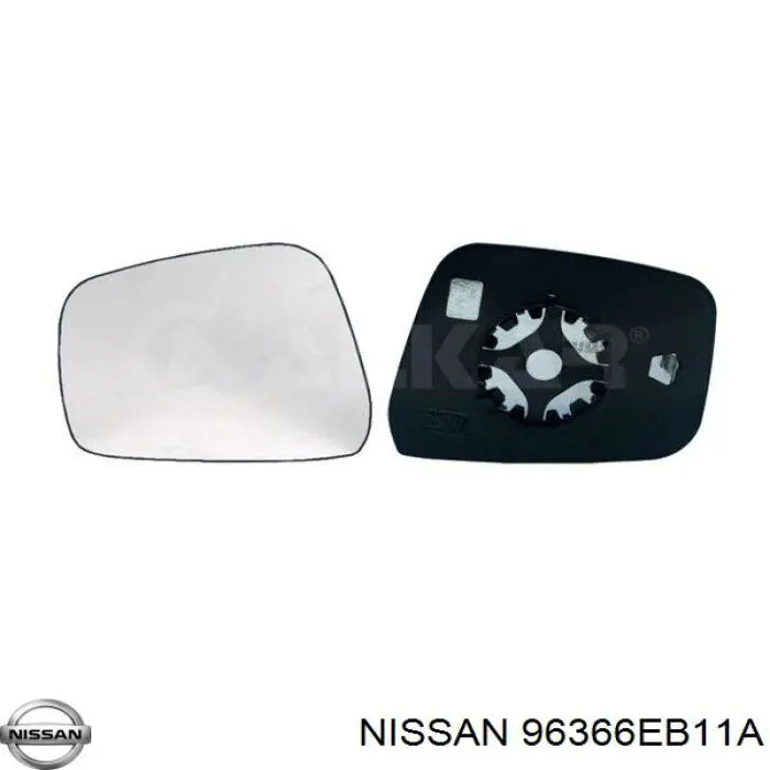 Elemento espelhado do espelho de retrovisão esquerdo Nissan/Infiniti 96366EB11A preço, a partir de 44,83 USD