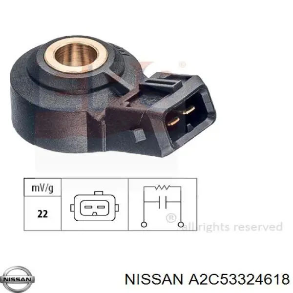 Compre A2C53324618 Nissan/Infiniti Sensor de detonação