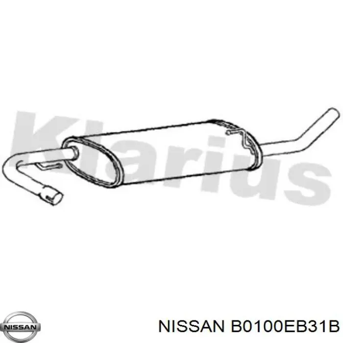 Silenciador, parte traseira Nissan/Infiniti B0100EB31A preço, a partir de 118,29 USD