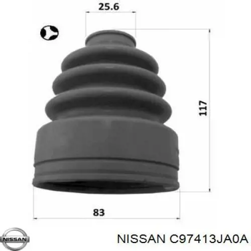 Compre C97413JA0A Nissan/Infiniti Bota de proteção interna de junta homocinética do semieixo dianteiro