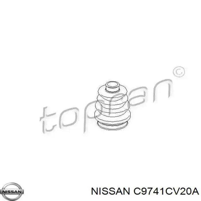 Bota de proteção interna de junta homocinética do semieixo dianteiro Nissan JUKE JPN F15