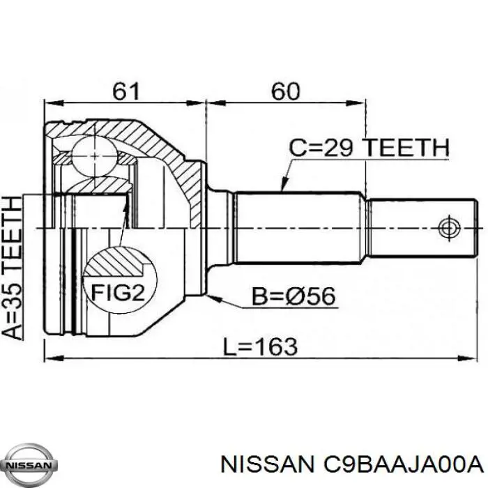 Junta homocinética externa dianteira esquerda GSP 602460 preço, a partir de 89,18 USD