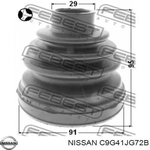 Bota de proteção interna esquerda de junta homocinética do semieixo dianteiro Nissan/Infiniti C9G41JG72B preço, a partir de 10,10 USD