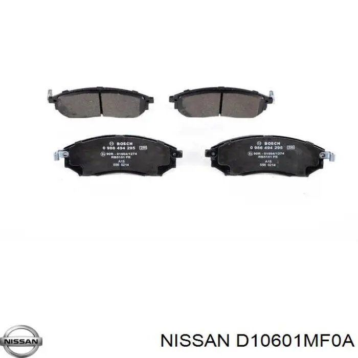 Sapatas do freio dianteiras de disco Nissan/Infiniti D10601MF0A preço, a partir de 34,74 USD