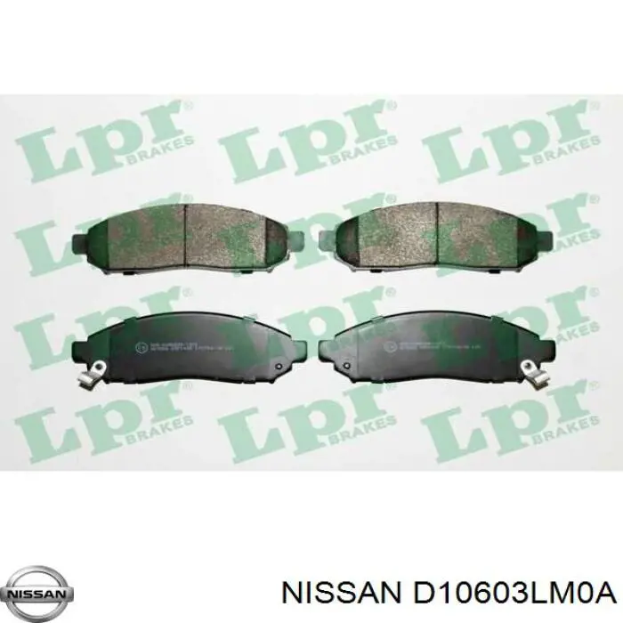 Compre D10603LM0A Nissan/Infiniti Sapatas do freio dianteiras de disco