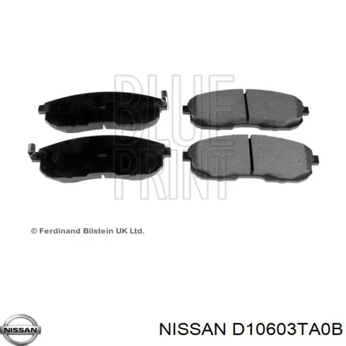 Sapatas do freio dianteiras de disco D10603TA0B Nissan/Infiniti