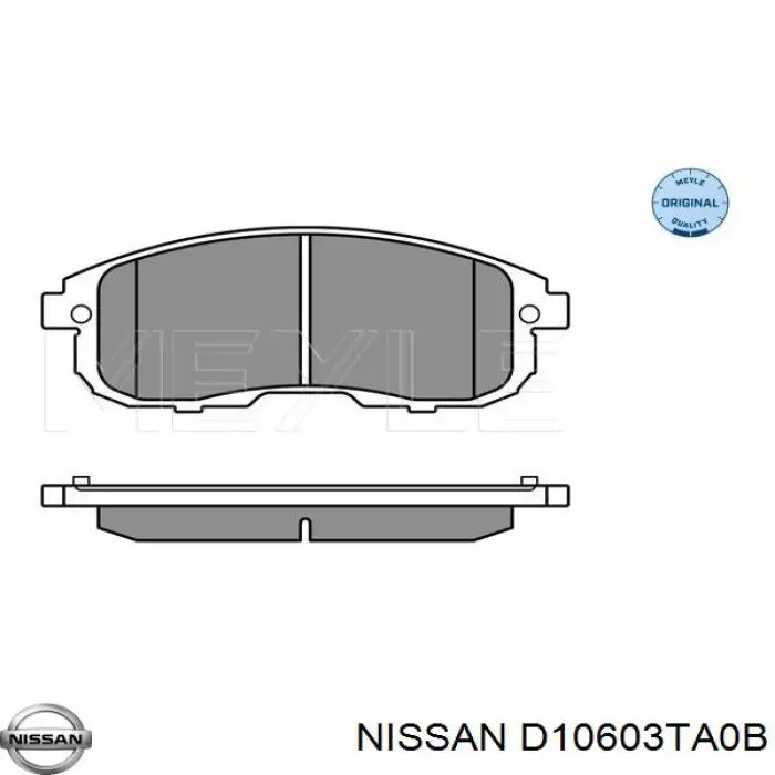 Sapatas do freio dianteiras de disco Nissan/Infiniti D10603TA0B