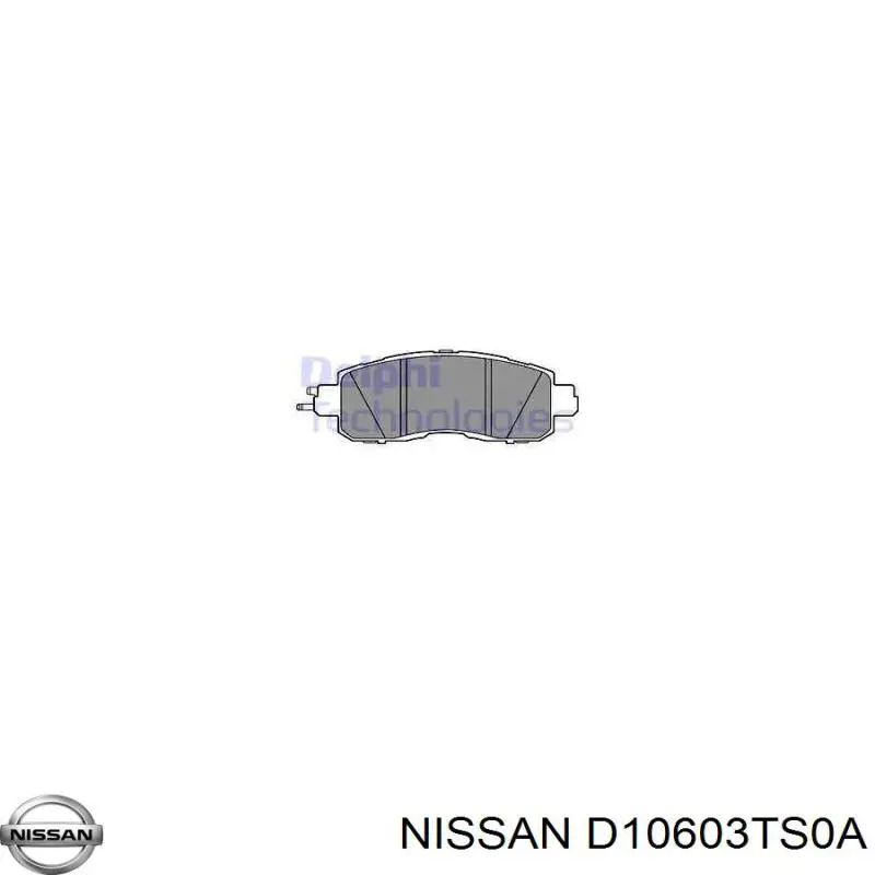 D10603TS0A Nissan/Infiniti Sapatas do freio dianteiras de disco