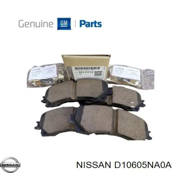 D10605NA0A Nissan/Infiniti Sapatas do freio dianteiras de disco