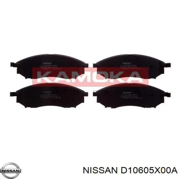 D10605X00A Nissan/Infiniti Sapatas do freio dianteiras de disco