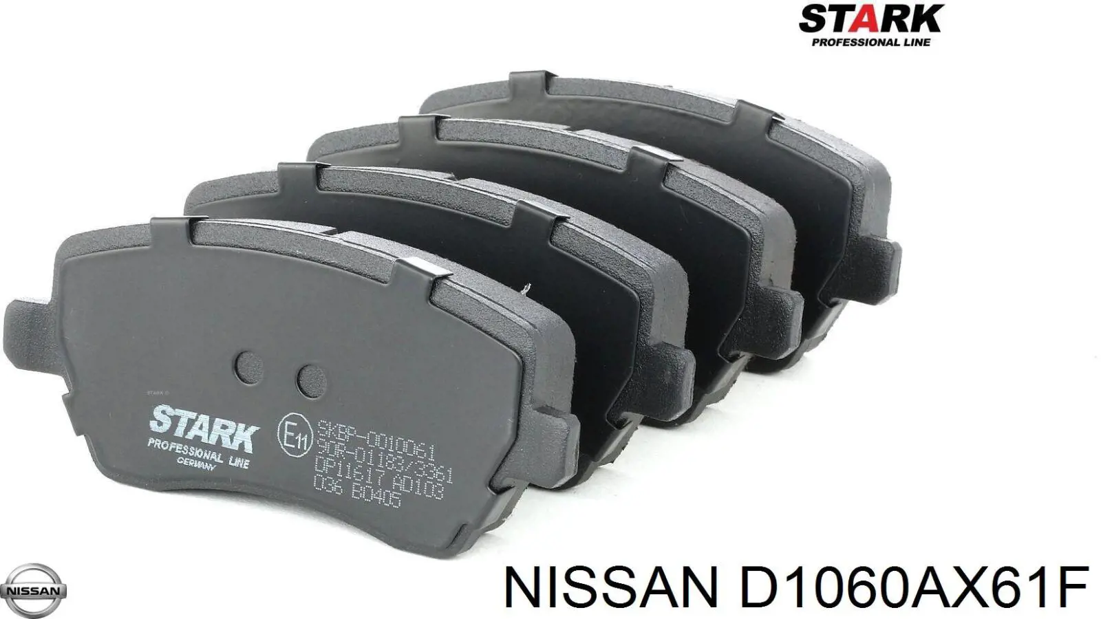 D1060AX61F Nissan/Infiniti Sapatas do freio dianteiras de disco
